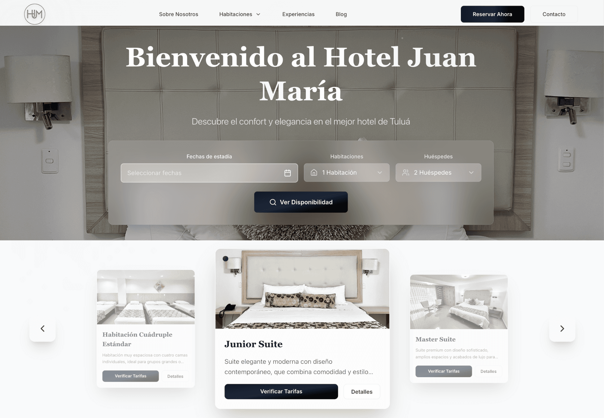 Hotel Juan María Website